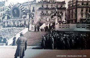 ALGERIE-CONSTANTINE 1941 - MANIFESTATION POUR PETAIN